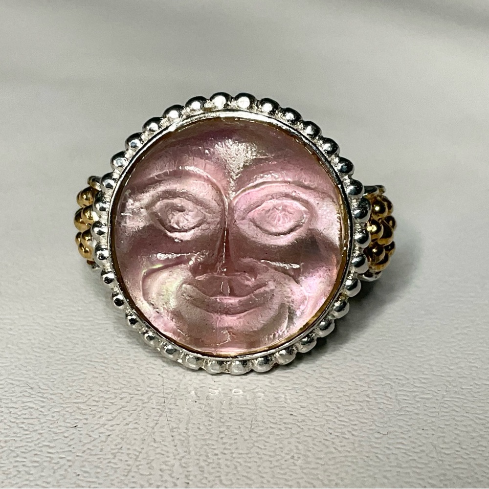 Tagliamonte Sterling 18K Carved Celestial Ring SZ 6 - Picture 3 of 10